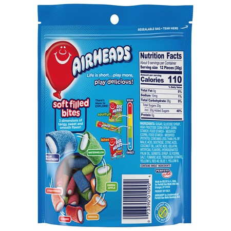 Airheads Airheads Soft Filled Bites 9 oz. Doy Bag, PK12 67251